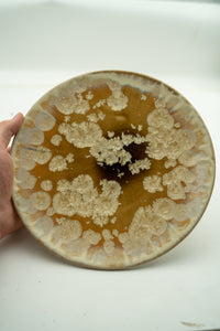 Amber Bloom one-of-one crystalline plate by Arnis Preiss