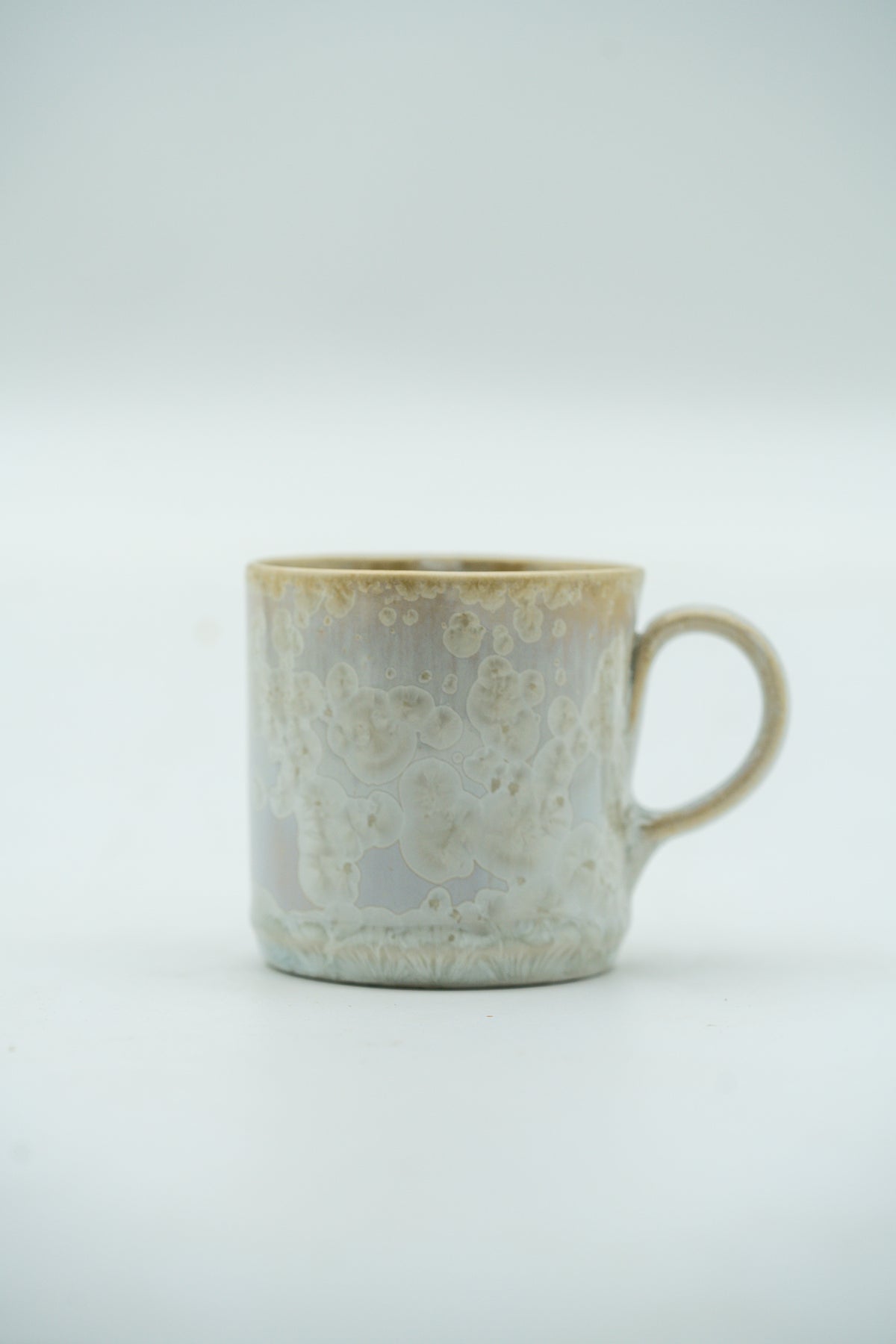 Ivory Frost one-of-one crystalline mug by Arnis Preiss