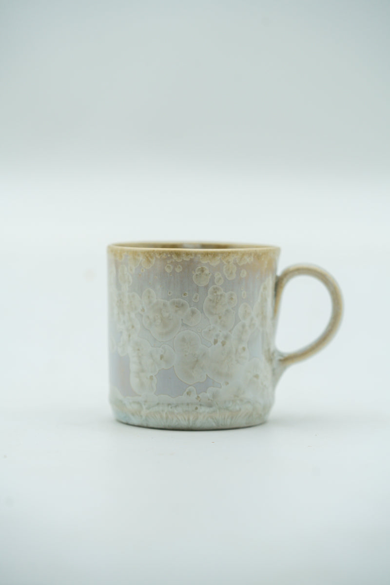Ivory Frost one-of-one crystalline mug by Arnis Preiss
