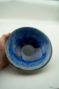Cobalt Halo one-of-one crystalline bowl by Arnis Preiss