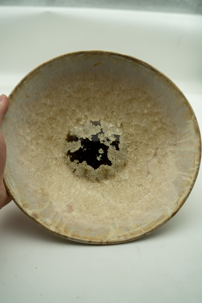 Frosted Earth one-of-one crystalline bowl by Arnis Preiss